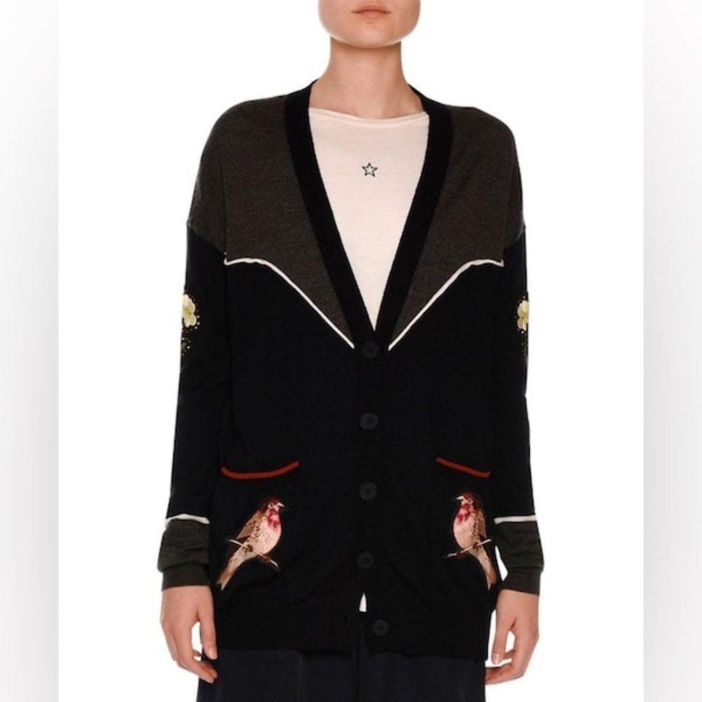 STELLA MCCARTNEY Embroidered Button-Up Western Style Cardigan. Size Medium. EUC. - Picture 3 of 12